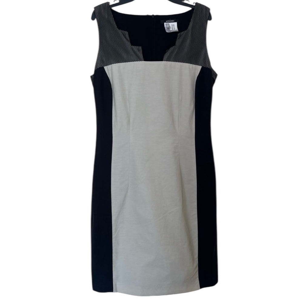 Apriori Black & Cream Colorblock Sheath‎ Dress (Size 8 / CAN 10)